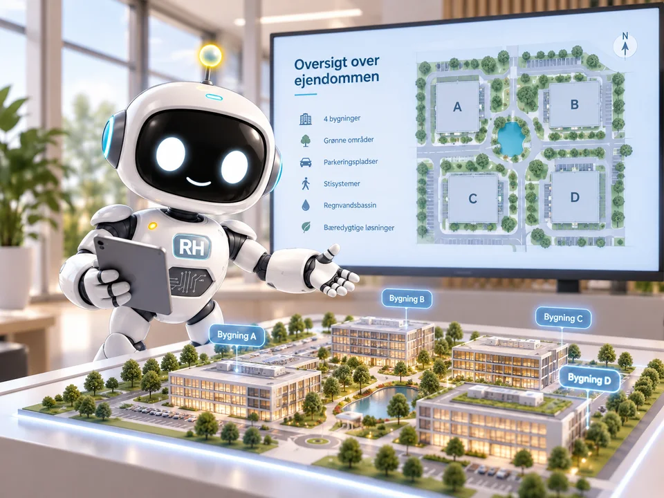 RH-Bot med overblik over flere bygninger