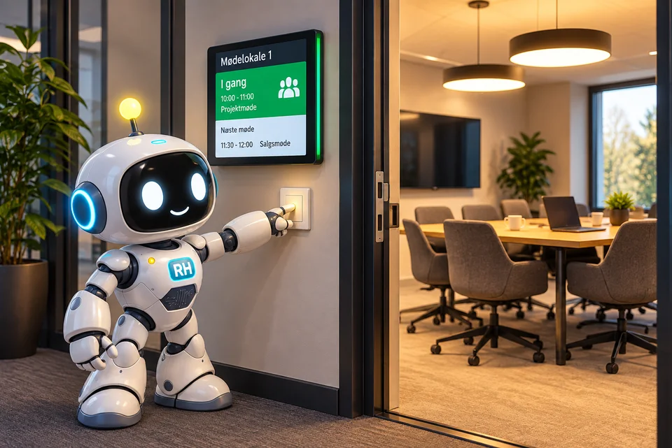 RH-Bot låser døren op til et booket lokale